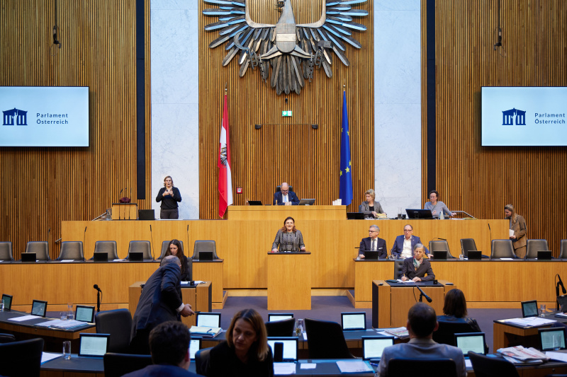 Am Rednerpult Nationalratsabgeordnete Alexandra Tanda (ÖVP)