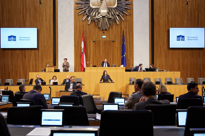 Am Rednerpult Nationalratsabgeordnete Bettina Zopf (ÖVP)