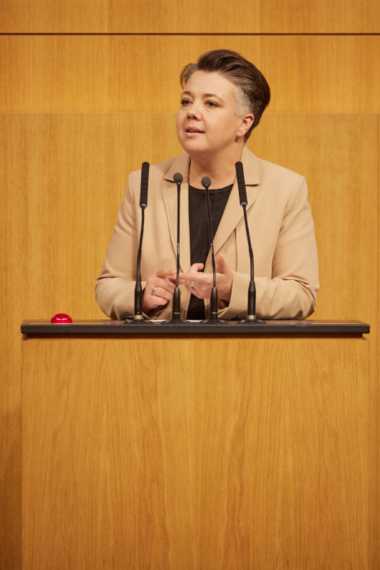 Am Rednerpult Nationalratsabgeordnete Olga Voglauer (GRÜNE)