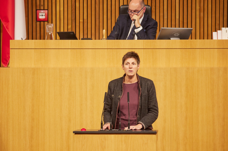 Am Rednerpult Nationalratsabgeordnete Astrid Rössler (GRÜNE)