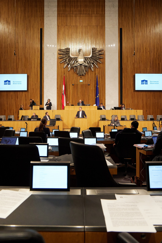 Am Rednerpult Nationalratsabgeordneter Gerald Hauser (FPÖ)