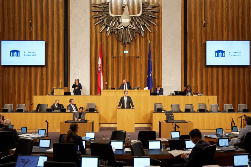 Am Rednerpult Nationalratsabgeordneter Johannes Schmuckenschlager (ÖVP)