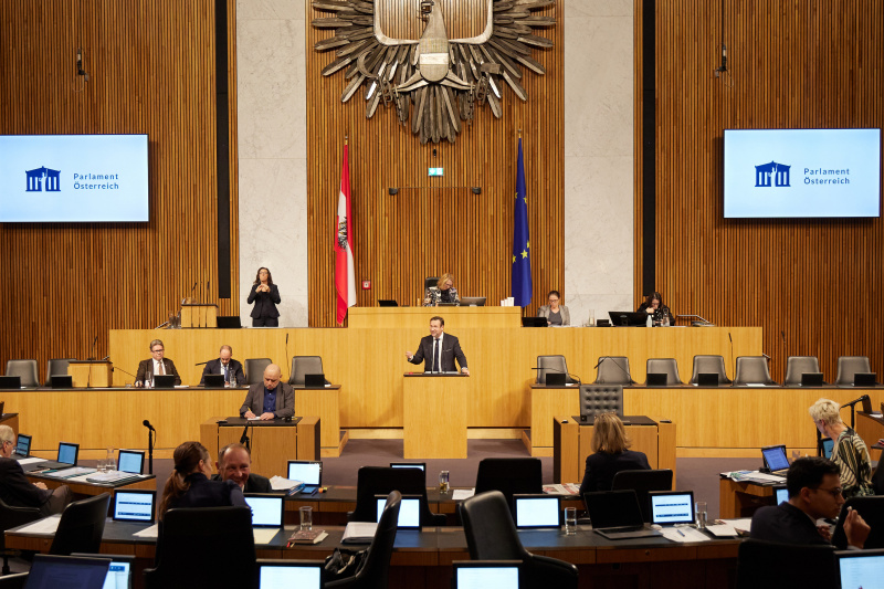 Am Rednerpult Nationalratsabgeordneter Hermann Brückl (FPÖ)