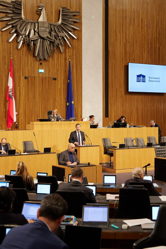 Am Rednerpult Nationalratsabgeordneter Hermann Brückl (FPÖ)