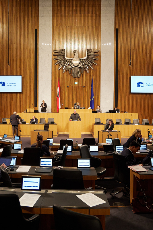 Am Rednerpult Nationalratsabgeordneter Michael Seemayer (SPÖ)
