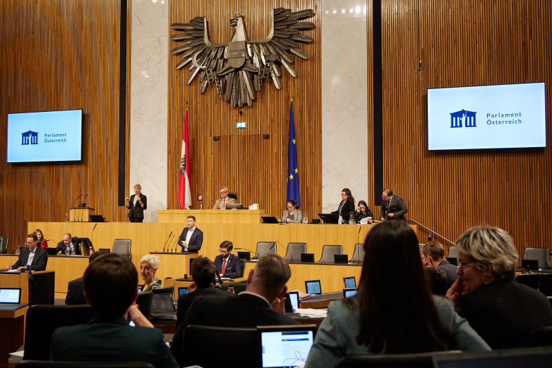 Am Rednerpult Nationalratsabgeordneter David Stögmüller (GRÜNE)