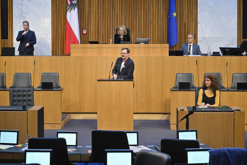 Am Rednerpult: Nationalratsabgeordneter Rudolf Silvan (SPÖ)