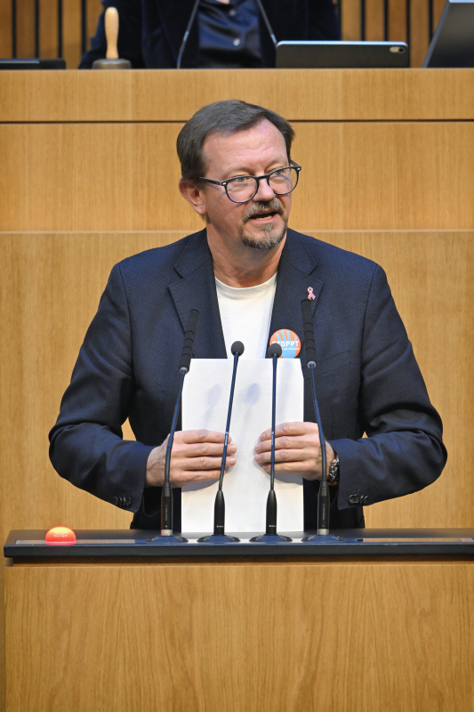 Am Rednerpult: Nationalratsabgeordneter Rudolf Silvan (SPÖ)