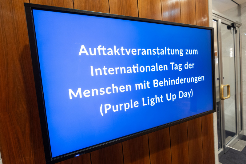 Info-Screen zur Veranstaltung