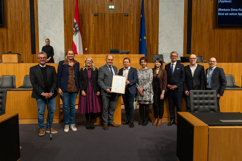 Feierliche Zertifikatsüberreichung „Fair für alle“ durch den Präsidenten ÖZIV Rudolf Kravanja