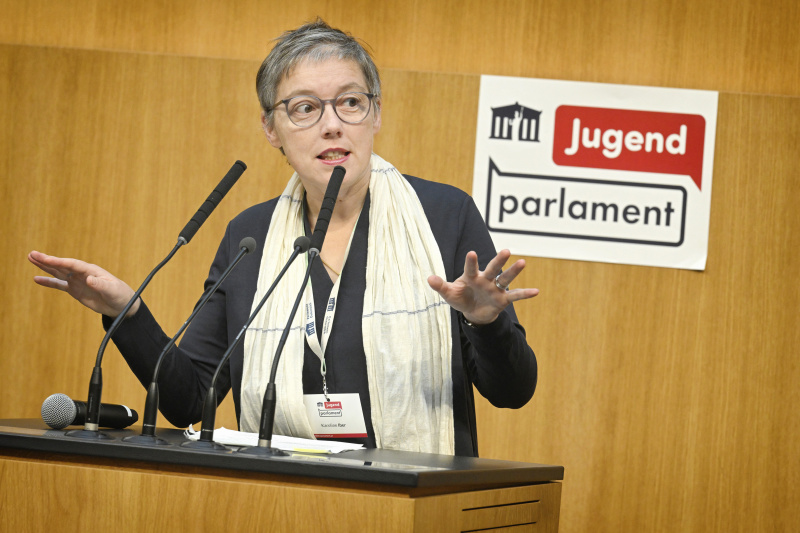 Erklärungen für die Schüler:innen druch Karoline Iber (Kinderbüro Universität Wien)