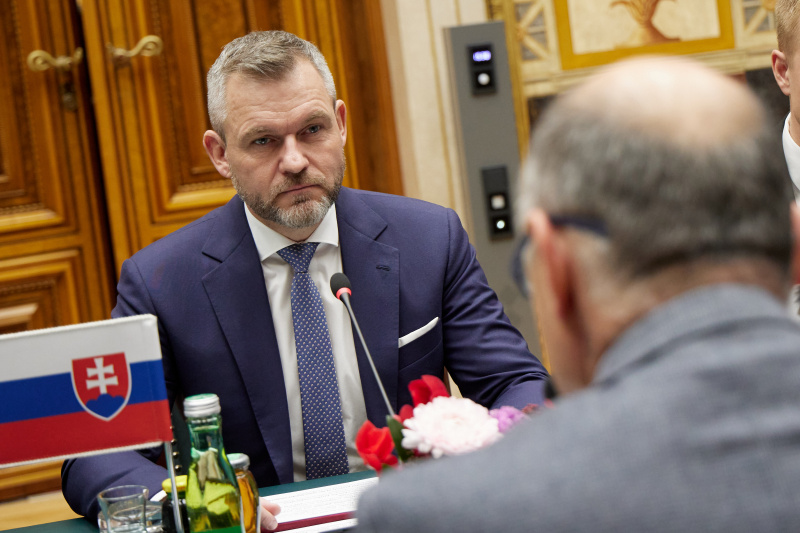 Arbeitsgespräch. Präsident des Nationalrates der Slowakischen Republik Peter Pellegrini