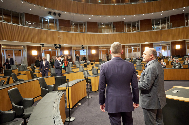 Führung durch das Parlament durch Nationalratspräsident Wolfgang Sobotka (ÖVP)