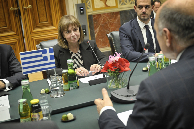 Aussprache. Griechische Staatspräsidentin Katerina Sakellaropoulou