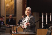 Auf der Regierungsbank: Bundesministerin für Landesverteidigung Klaudia Tanner (ÖVP)