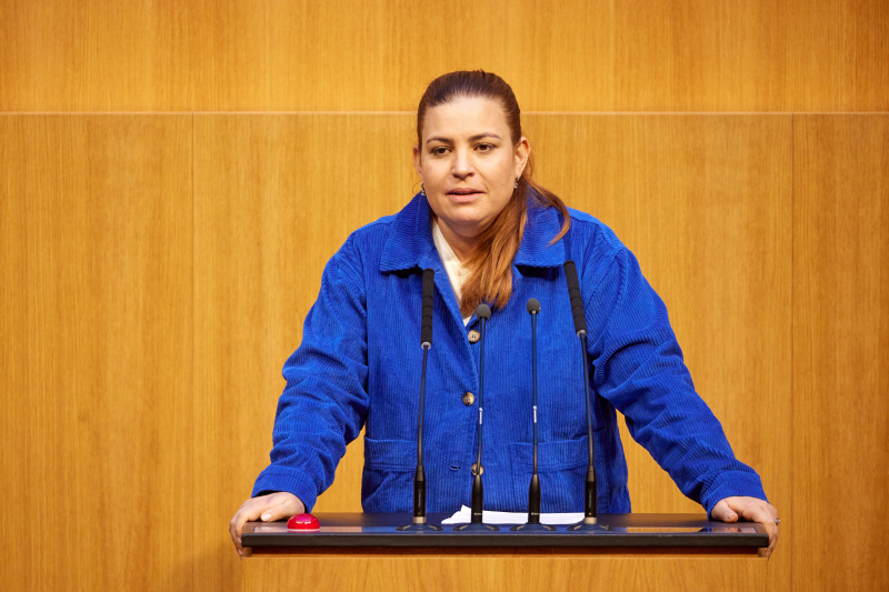 Am Rednerpult Nationalratsabgeordnete Nina Tomaselli (GRÜNE)