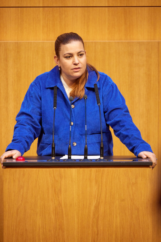 Am Rednerpult Nationalratsabgeordnete Nina Tomaselli (GRÜNE)