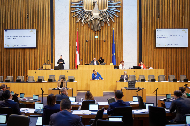 Am Rednerpult Nationalratsabgeordnete Nina Tomaselli (GRÜNE)