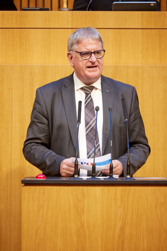 Am Rednerpult Nationalratsabgeordneter Maximilian Linder (FPÖ)