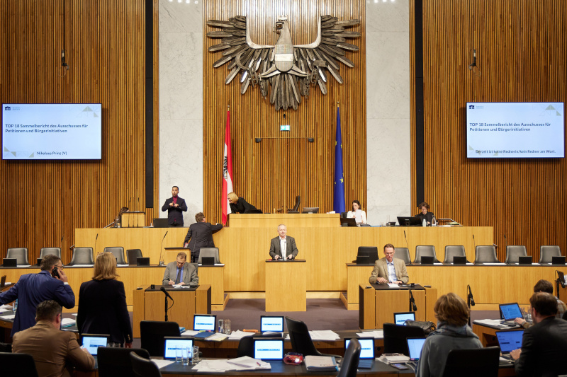 Am Rednerpult Nationalratsabgeordneter Nikolaus Prinz (ÖVP)