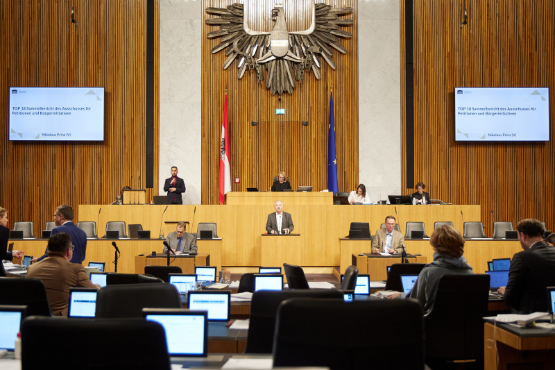 Am Rednerpult Nationalratsabgeordneter Nikolaus Prinz (ÖVP)