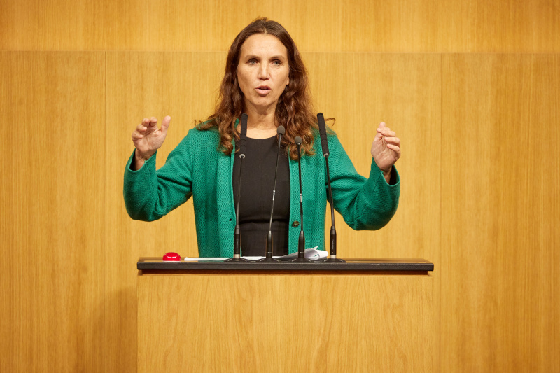 Am Rednerpult Nationalratsabgeordnete Ulrike Fischer (GRÜNE)