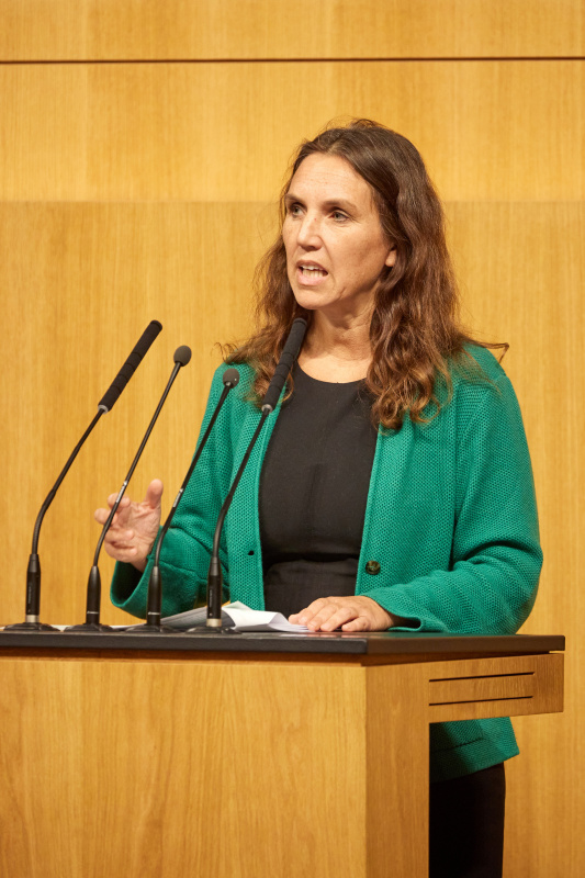 Am Rednerpult Nationalratsabgeordnete Ulrike Fischer (GRÜNE)