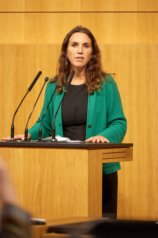 Am Rednerpult Nationalratsabgeordnete Ulrike Fischer (GRÜNE)