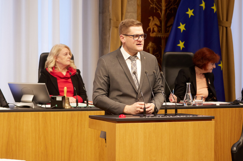 Am Rednerpult Bundesrat Markus Stotter (ÖVP)