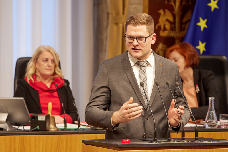 Am Rednerpult Bundesrat Markus Stotter (ÖVP)