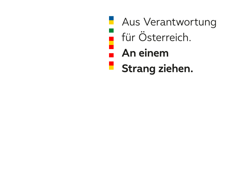 Logo - Aus Verantwortung für Österreich. An einem Strang ziehen.