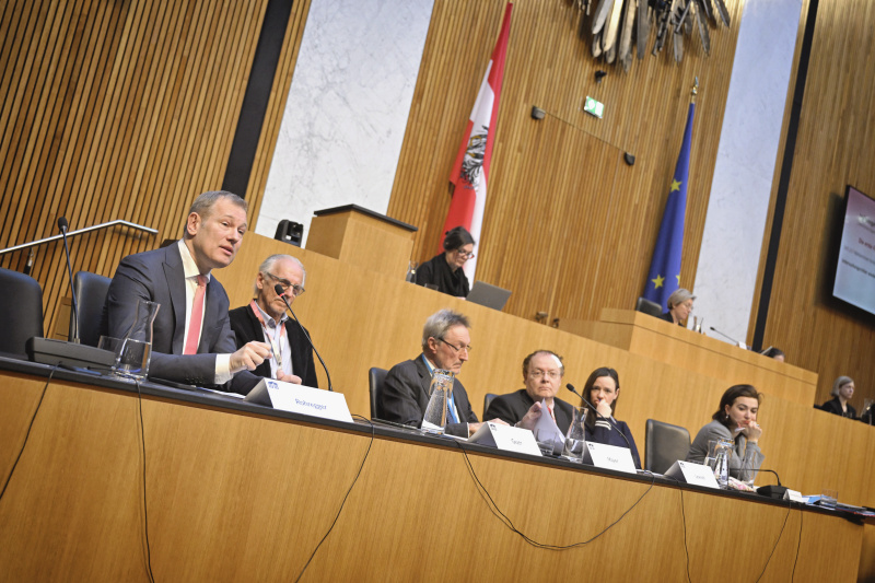 Von links: Michael Rohregger, Walter Geyer, Heinz Mayer, Peter Lewisch,