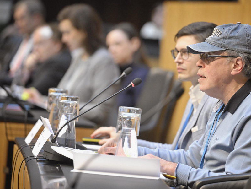 Vertreter des Volksbegehrens von links: Marcus Hohenecker, Anatolij Volk