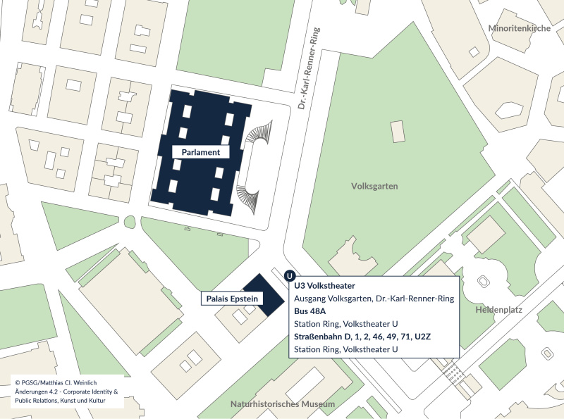 Lageplan Parlamentsgebäude - Palais Epstein