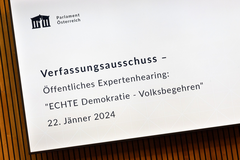 Ankündigung am Bildschirm