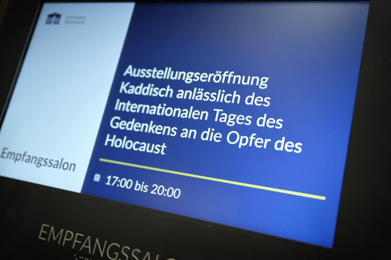 Hinweistafel zur Veranstaltung