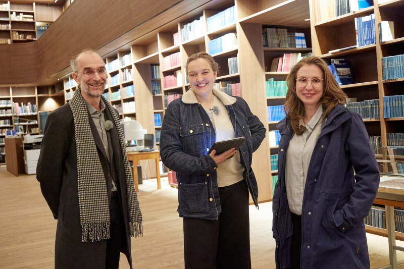 Von links: Direktor des Instituts für Technikfolgenabschätzung (ITA) Michael Nentwich, Moderation Tatjana Lukáš, Stellvertretende Leiterin der Abteilung Parlamentswissenschaftliche Grundsatzarbeit Franziska Bereuter