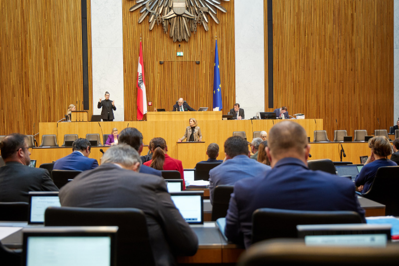 Am Rednerpult Klubobfrau Beate Meinl-Reisinger (NEOS)