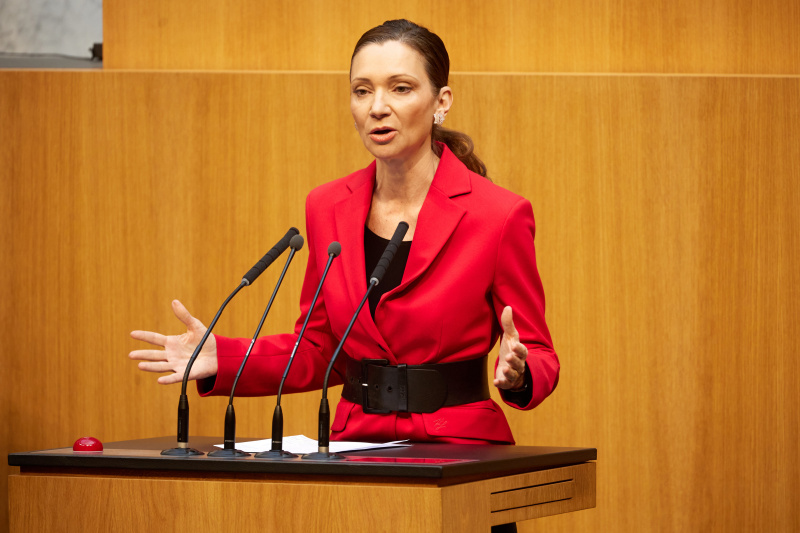Am Rednerpult Nationalratsabgeordnete Susanne Fürst (FPÖ)