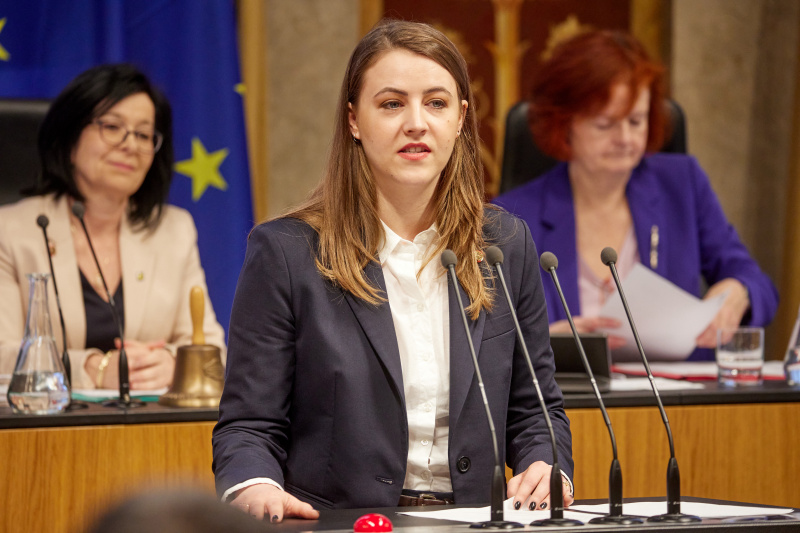 Am Rednerpult Bundesrätin Bernadette Geieregger (ÖVP)