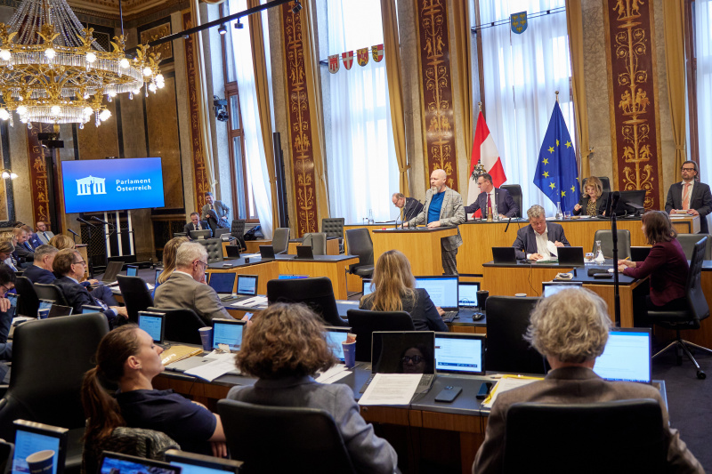 Am Rednerpult Vorsitzender der Bundesratsfraktion Marco Schreuder (GRÜNE)