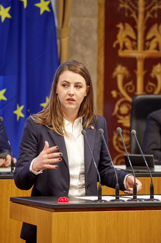 Am Rednerpult Bundesrätin Bernadette Geieregger (ÖVP)