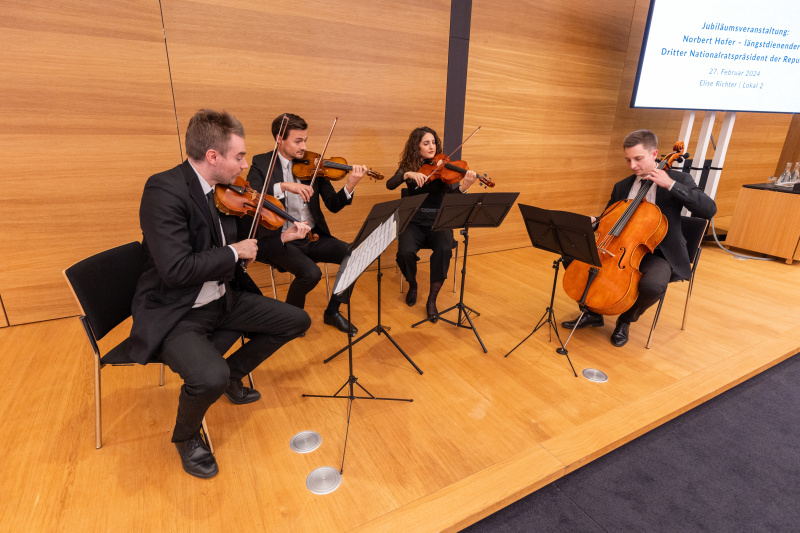 Musikalische Umrahmung durch das Johann Strauss Quartett