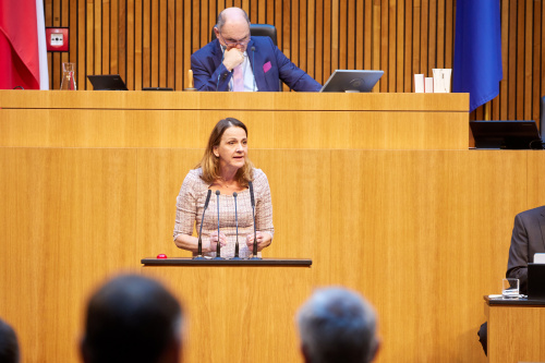 Am Rednerpult Nationalratsabgeordnete Dagmar Belakowitsch (FPÖ)