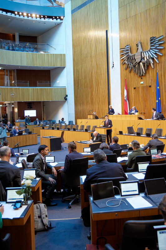 Am Rednerpult Nationalratsabgeordneter Douglas Hoyos-Trautmansdorff (NEOS)