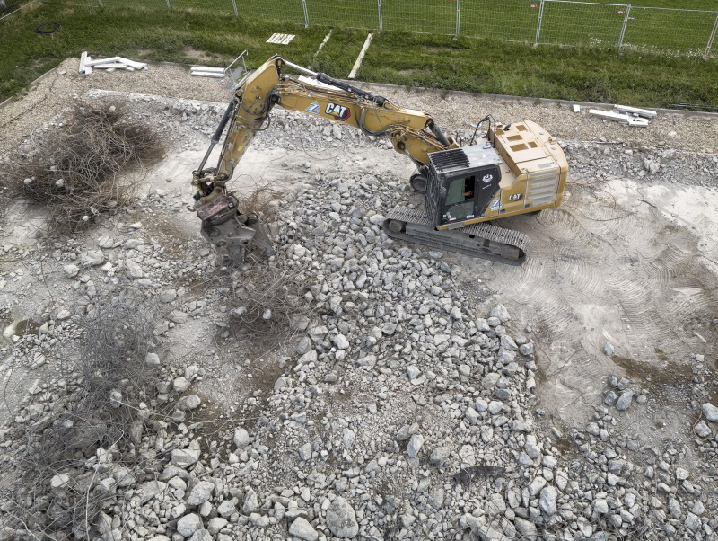 Bagger auf einer Baustelle