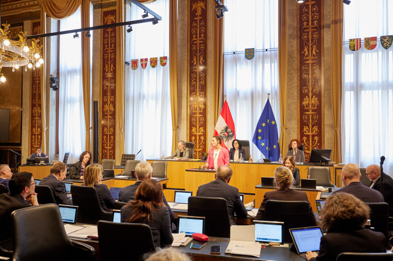 Am Redner:innenpult Bundesrätin Viktoria Hutter (ÖVP)