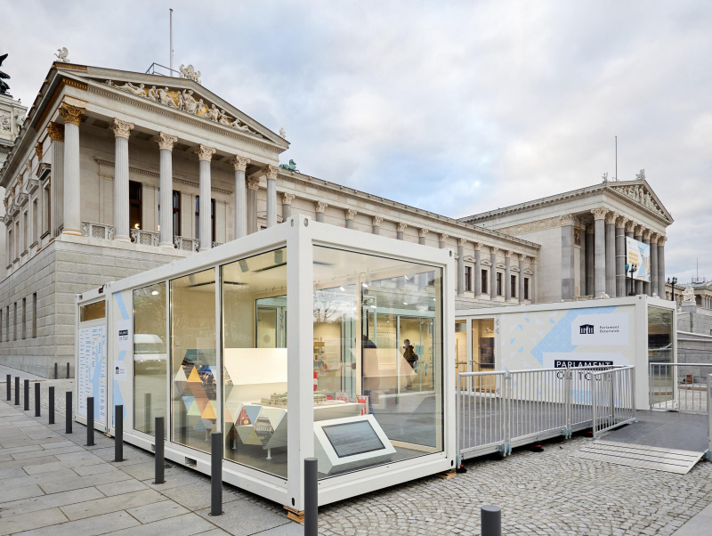 Außenansict der Container