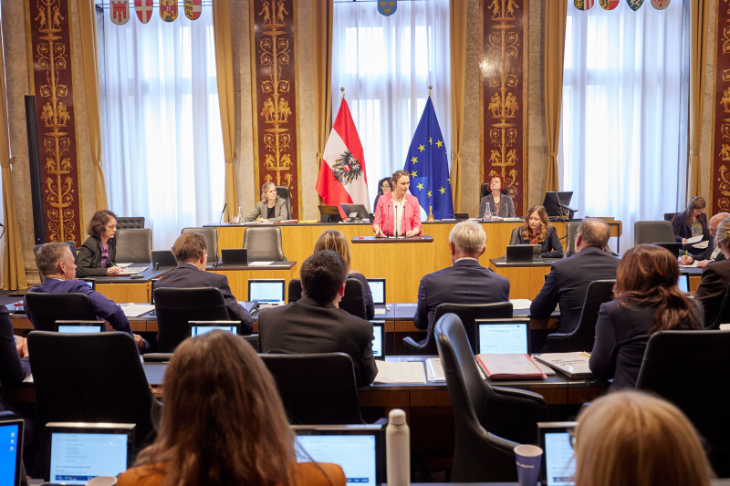 Am Redner:innenpult Bundesrätin Viktoria Hutter (ÖVP)