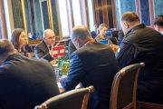 Arbeitsgespräch. Österreichische Delegation mit Nationalratspräsident Wolfgang Sobotka (ÖVP)